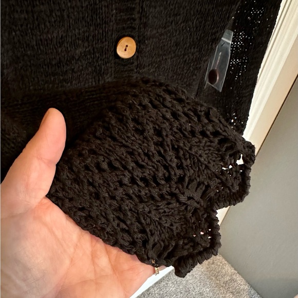 BCBGMaxAzaria Black Knit Cardigan sz L - Picture 4 of 9